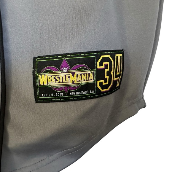 WWE Authentic Wrestlemania 34 Youth New Orleans Baseball Jersey Sz Medium - Picture 7 of 9